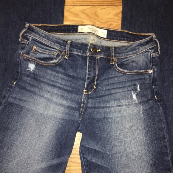 Abercrombie & Fitch Denim - Abercrombie & Fitch Distressed Skinny Boot Jeans